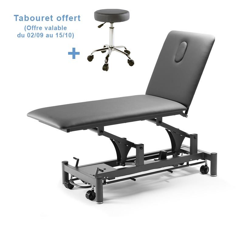 Table de massage MOJA 2 plans avec châssis gris foncé